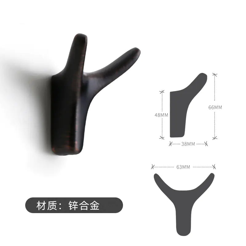 Modern Metal Wall Hooks - Nordic Horn Design