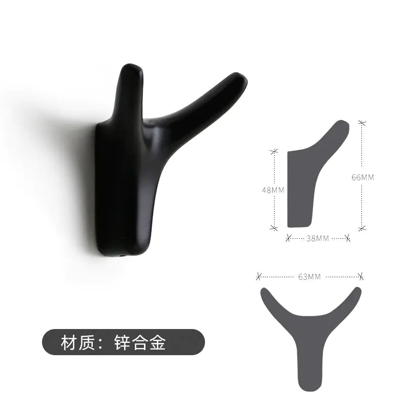 Modern Metal Wall Hooks - Nordic Horn Design