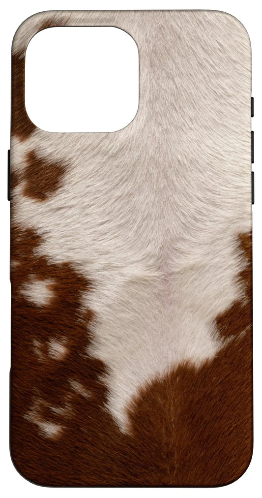 iPhone 16 Pro Max Cow Lookalike Cowhide Case