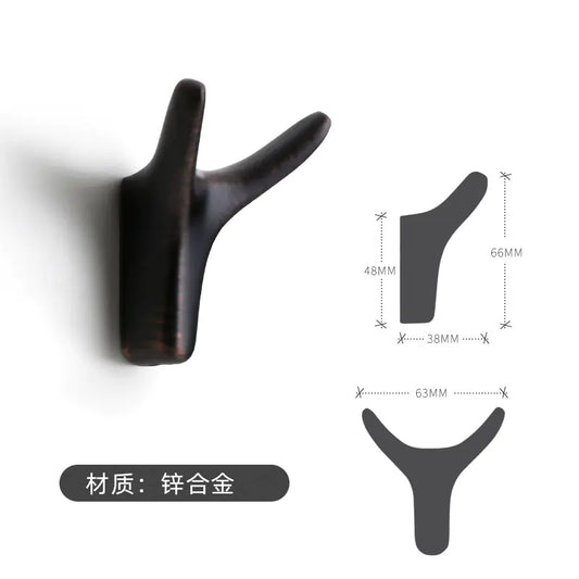 Modern Metal Wall Hooks - Nordic Horn Design
