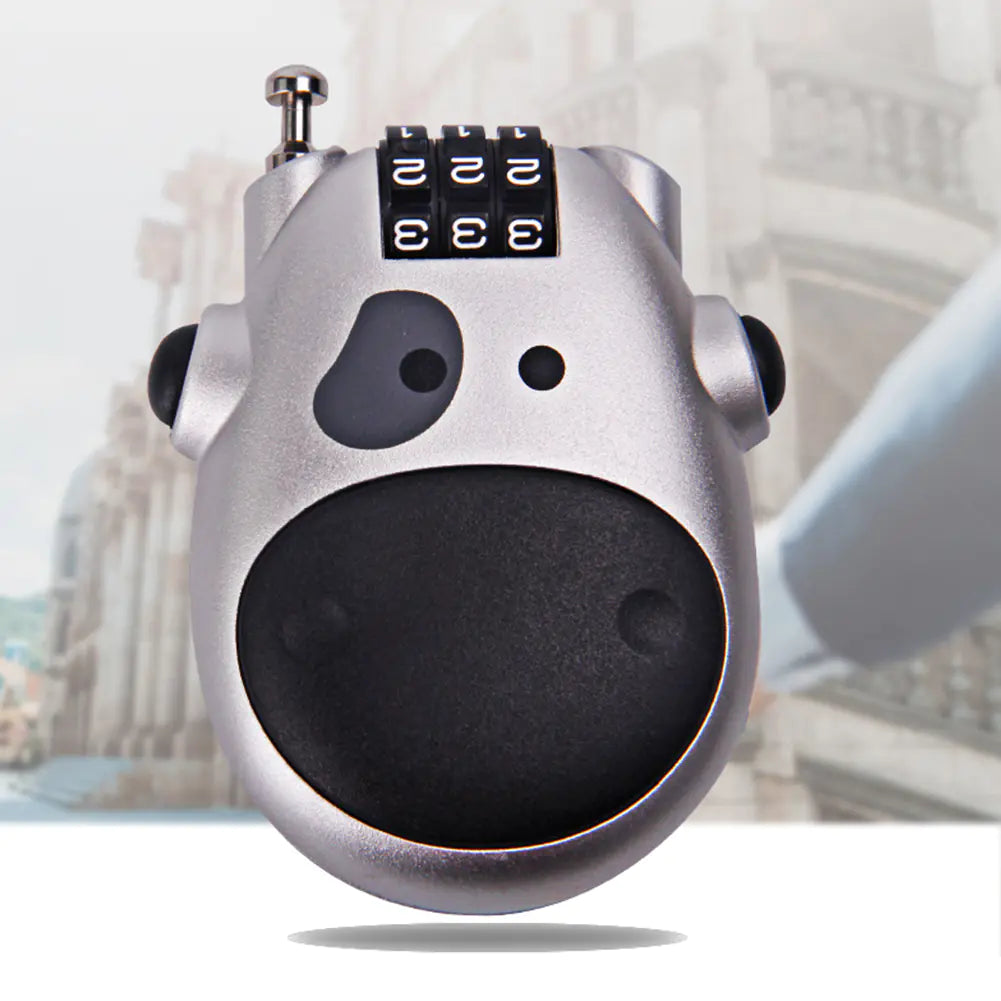 Cow Retractable Wire Rope Lock and Luggage Lock