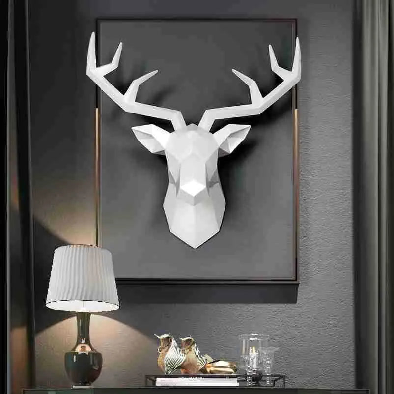 Deer Head Wall Decor with Antler Design