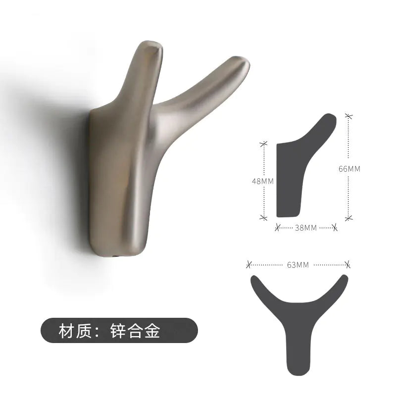 Modern Metal Wall Hooks - Nordic Horn Design